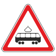 Дорожный знак 1.5 «Пересечение с трамвайной линией» (металл 0,8 мм, III типоразмер: сторона 1200 мм, С/О пленка: тип А инженерная)